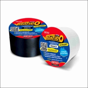 FITA MULTIUSO 10CM X 1,5M EMBORRACHADA INSTANTANEA A PROVA DGUA PRETA