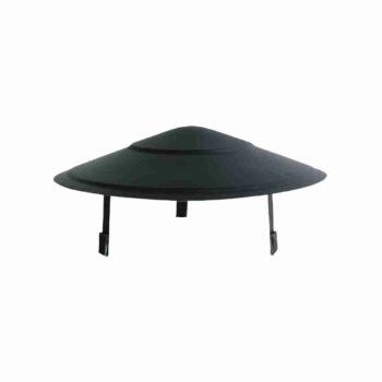 CHAPEU PARA LAREIRA PRETO FIXO 180MM