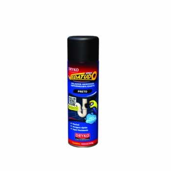 IMPERMEABILIZANTE EMBORRACHADO SPRAY VEDA TUDO 450ML PRETO