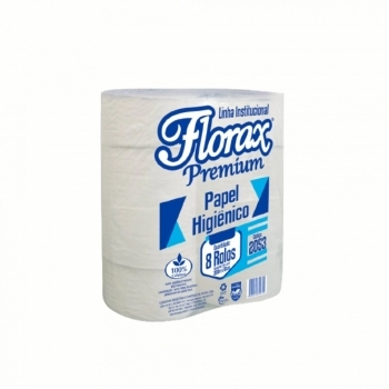 PAPEL HIGIENICO ROLAO 300M PARA DISPENSER PCTE COM 8 ROLOS