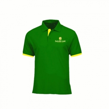 CAMISA GOLA POLO GOLD VERDE BANDEIRA TAMANHO P