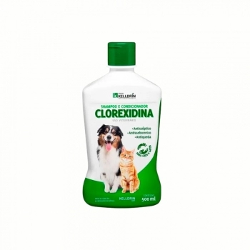 SHAMPOO PARA CAES E GATOS CLOREXIDINA 5 EM 1 500ML (CARRAPATO, PIOLHO, PULGA)