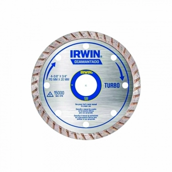 DISCO CORTE DIAMANTADO TURBO 110X20MM IRWIN