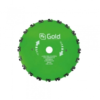 DISCO SERRA CIRCULAR CORRENTE DE MOTOSERRA 255MM 40 DENTES PARA ROCADEIRA GOLD