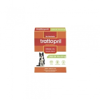 TRATTOPRIL PARA CAES DE 10 A 20KG ANTIPULGAS CARRAPATOS E PIOLHOS