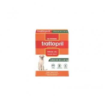 TRATTOPRIL PARA CAES DE 20 A 40KG ANTIPULGAS CARRAPATOS E PIOLHOS