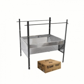 CHURRASQUEIRA REFORCADA EM ACO INOX GOLD