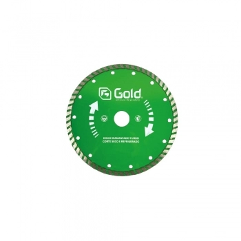 DISCO CORTE DIAMANTADO TURBO 110X20MM EXTRA FINO PORCELANATO GOLD