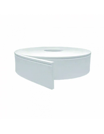 RODAPE FACIL EM EVA AUTO COLANTE QUADRADO 1 FRISO 8CM X 1CM BRANCO ROLO COM 5 METROS