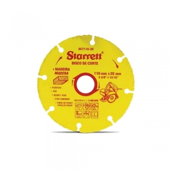 DISCO SERRA TUNGSTENIO MULTI CORTE 110MM STARRETT