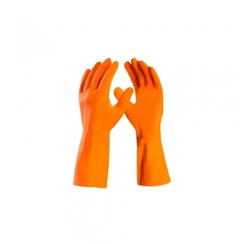 LUVA LATEX NATURAL LARANJA REFORCADA 10 GG DA208D