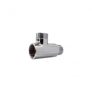 ADAPTADOR TIPO T 1/2X3/4X1/2 CROMADO PARA TANQUE E LAVADORAS E OUTROS