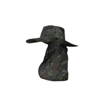 CHAPEU PESCADOR COM PROTETOR DE PESCOCO CAMUFLADO TECIDO OXFORD