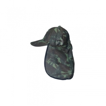 BONE PESCADOR COM PROTETOR DE PESCOCO CAMUFLADO TECIDO OXFORD
