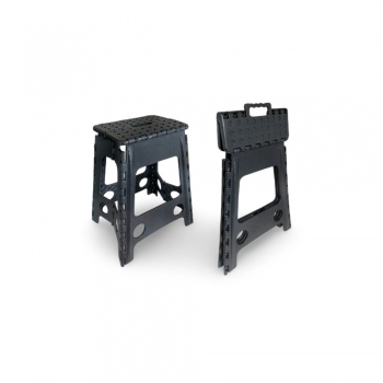 BANQUETA PLASTICA DOBRAVEL ADULTO PRETA