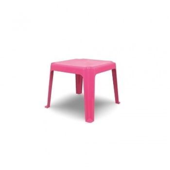 MESA PLASTICA QUADRADA INFANTIL ROSA