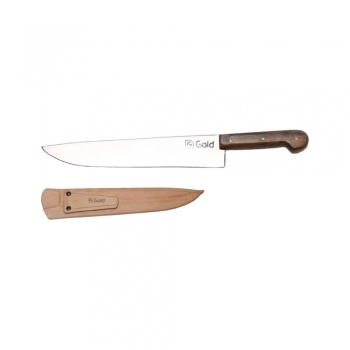 FACA PARA CHURRASCO EM ACO INOX BAINHA DE COURO CABO CHIFRE LAMINA 20CM N 8