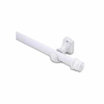KIT VARAO PARA CORTINA MEDIO SIMPLES BRANCO 2,0M