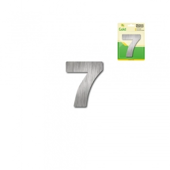 NUMERO RESIDENCIAL PARA PORTA CASA E APARTAMENTO EM ACM ACO ESCOVADO 6,0CM N 7