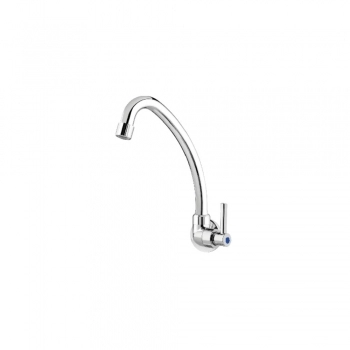 TORNEIRA COZINHA GIRATORIA DE PAREDE ALTA CROMADA 1/4 DE VOLTA ABS GOLD