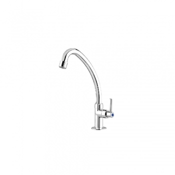 TORNEIRA COZINHA GIRATORIA DE BALCAO ALTA CROMADA 1/4 DE VOLTA ABS GOLD