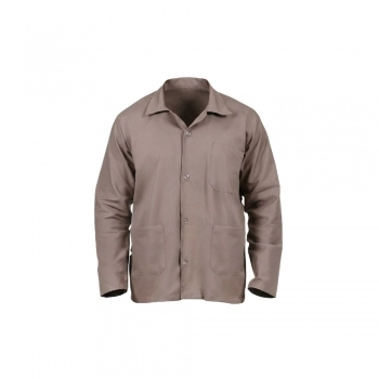 JALECO PARA MECANICO MANGA LONGA BRIM COR CINZA 2 BOLSOS TAM. G