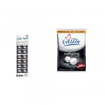 NAFTALINA EM BOLAS INIBIDOR DE ODORES E ACAO REPELENTE 21G