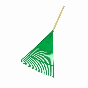 VASSOURA PARA JARDIM PLASTICO COM CABO 14 DENTES 003