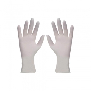 LUVA LATEX DESCARTAVEL BRANCA CAIXA COM 100UN 9 - G