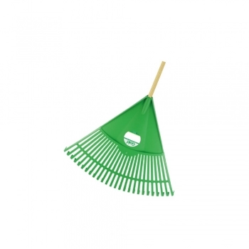 VASSOURA PARA JARDIM PLASTICA REFORCADA EXTRA GRANDE COM CABO 26 DENTES