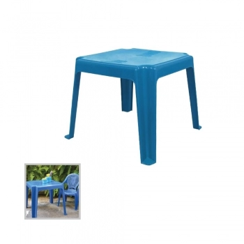 MESA PLASTICA QUADRADA INFANTIL AZUL