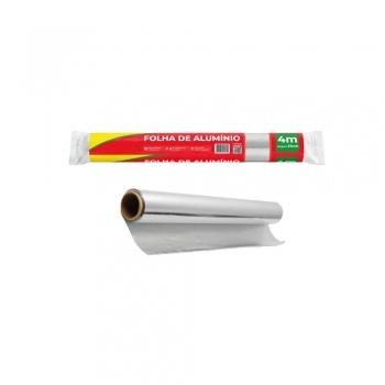 FOLHA (PAPEL) ALUMINIO 30CM X 4,0M