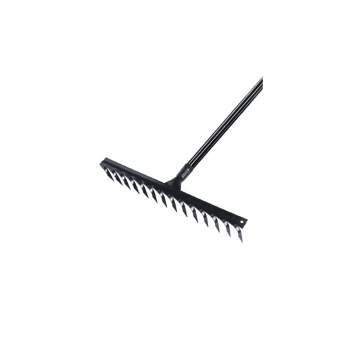 ANCINHO EM ACO PARA JARDIM 16 DENTES COM CABO MADEIRA RETO