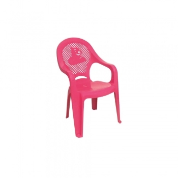 CADEIRA POLTRONA PLASTICA INFANTIL ROSA