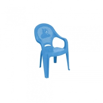 CADEIRA POLTRONA PLASTICA INFANTIL AZUL