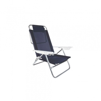 CADEIRA DOBRAVEL MOR 6 POSICOES ALUMINIO COM ALMOFADA 2490