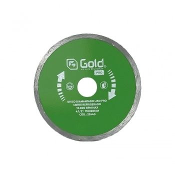 DISCO DE CORTE DIAMANTADO PRO LISO CONTINUO 110X20MM GOLD