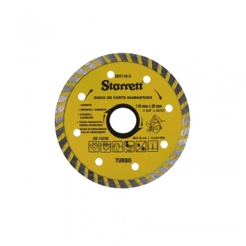 DISCO CORTE DIAMANTADO TURBO 110X20MM STARRETT