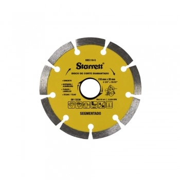DISCO CORTE DIAMANTADO SEGMENTADO 110X20MM STARRETT