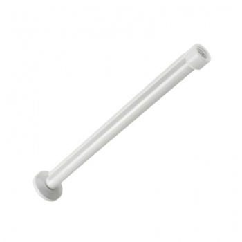 BRACO PARA CHUVEIRO PLASTICO 1/2 40CM BRANCO COM PASSA FIO