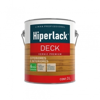 VERNIZ HIPERLACK DECK PREMIUM 3,0L COR NATURAL