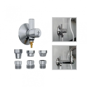 ADAPTADOR PARA FILTROS E PURIFICADORES 6 EM 1 C/ REGISTRO ABS CROMADO