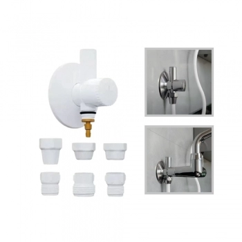 ADAPTADOR PARA FILTROS E PURIFICADORES 6 EM 1 C/ REGISTRO ABS BRANCO