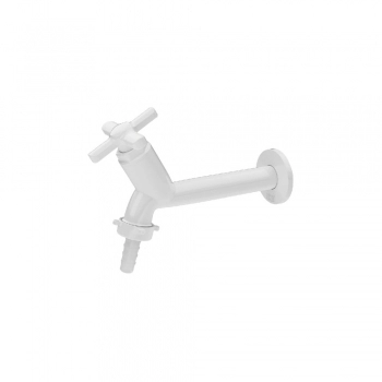 TORNEIRA PLASTICA MULTIUSO TANQUE 15CM 1/2 PAREDE BRANCA