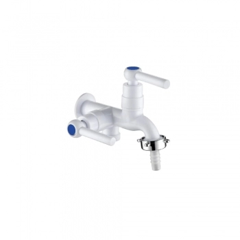 TORNEIRA PARA MAQUINA DE LAVAR E TANQUE DE PAREDE BRANCA 1/4 DE VOLTA ABS GOLD