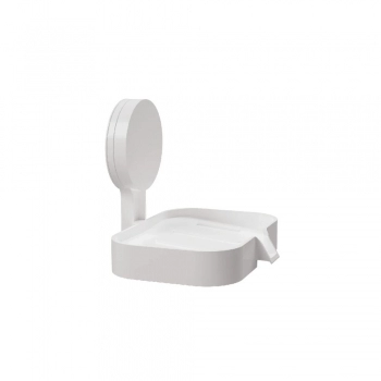 SABONETEIRA PARA BANHEIRO PLASTICA COM ADESIVO PARA FIXACAO BRANCA