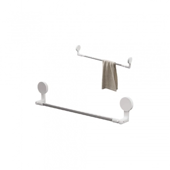 PORTA TOALHA CABIDE PARA BANHEIRO GANCHO PLASTICO COM ADESIVO PARA FIXACAO BRANCA