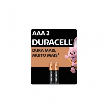 PILHA ALCALINA PALITO AAA CARTELA COM 02UN DURACELL