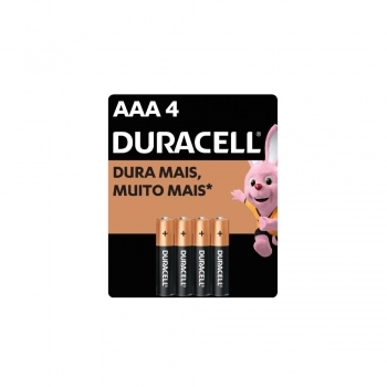 PILHA ALCALINA PALITO AAA CARTELA COM 04UN DURACELL