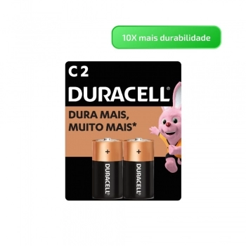 PILHA ALCALINA MEDIA C CARTELA COM 02UN DURACELL